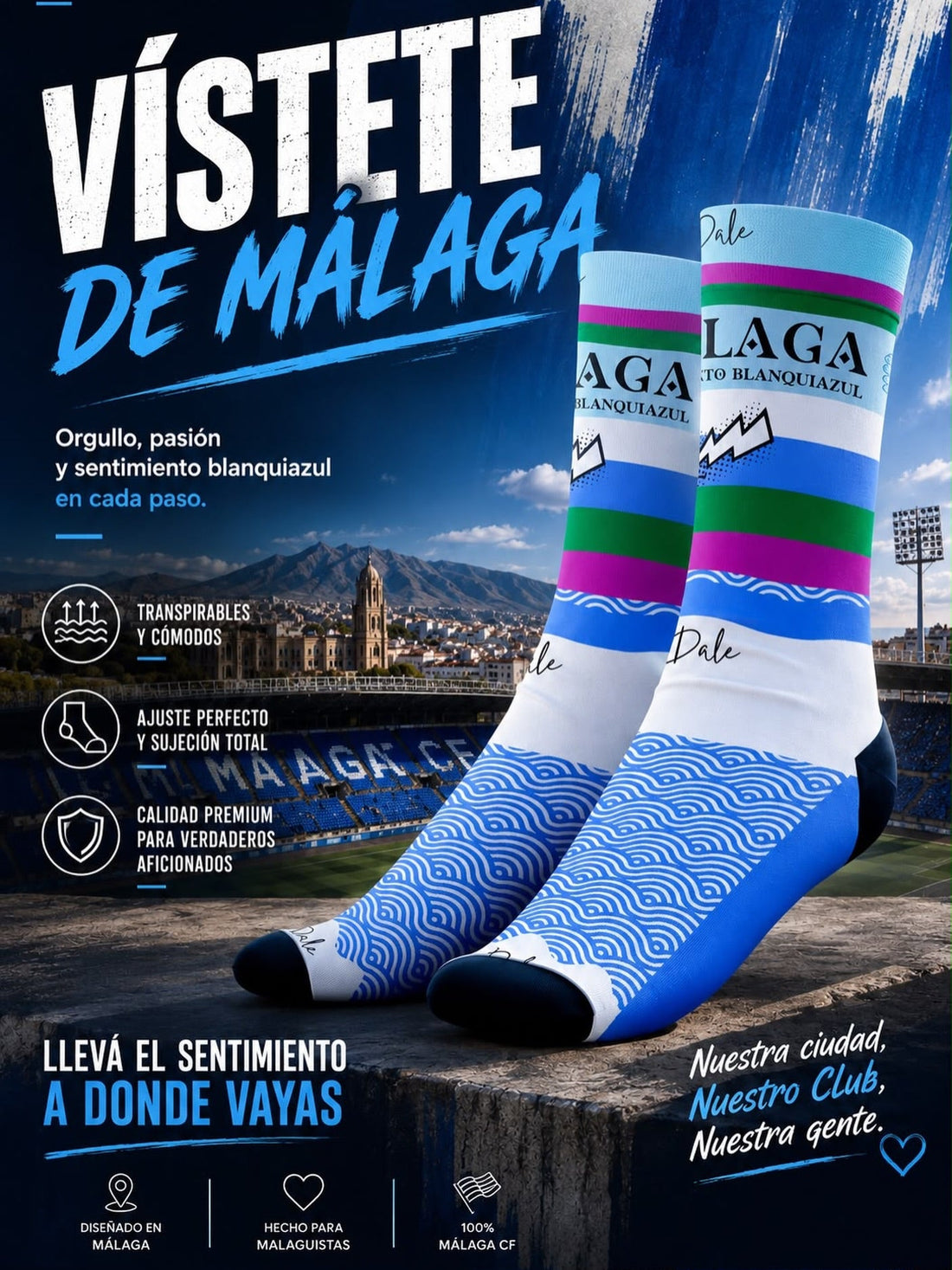 Dale Socks: calcetines técnicos diseñados en Málaga con alma deportiva
