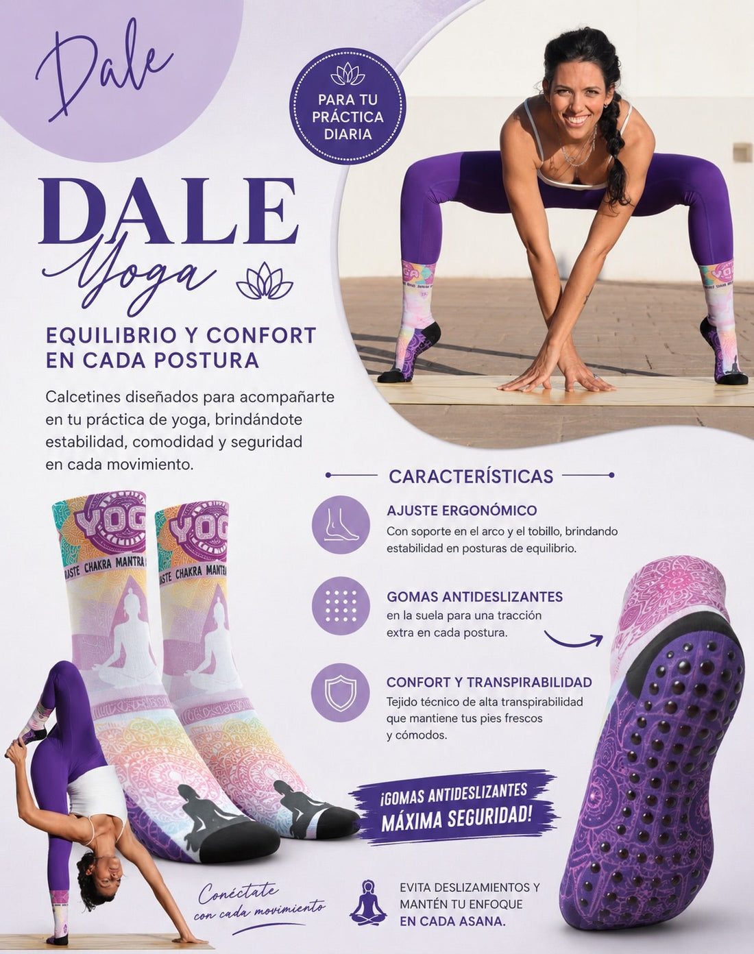 Calcetines de yoga: ¿con antideslizante o pies descalzos? Guía completa para elegir